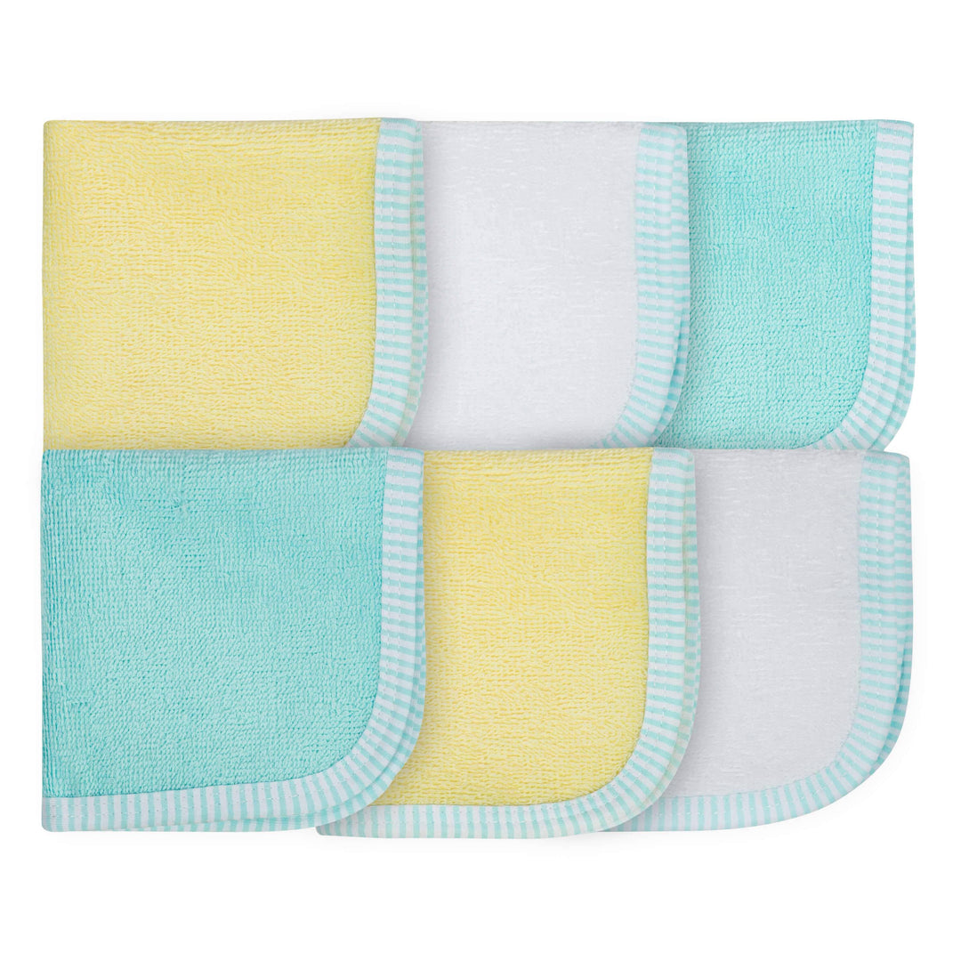 6-Pack Neutral Yellow and Blue Woven Washcloths-Gerber Childrenswear
