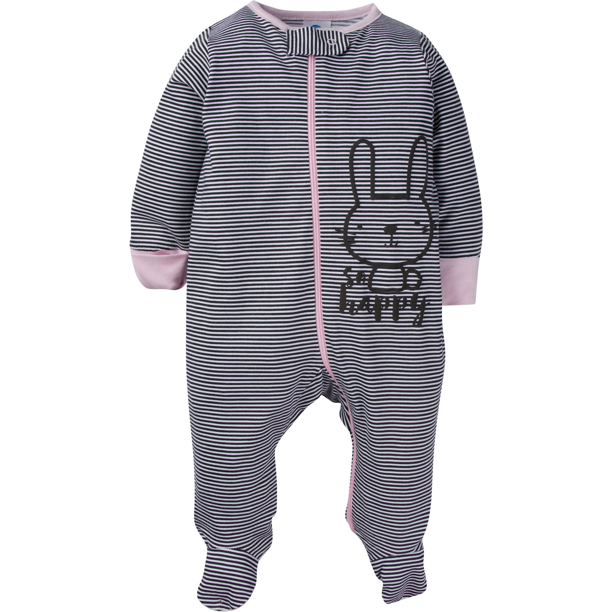 4-Pack Baby Girls Pink Bunny Sleep N' Play