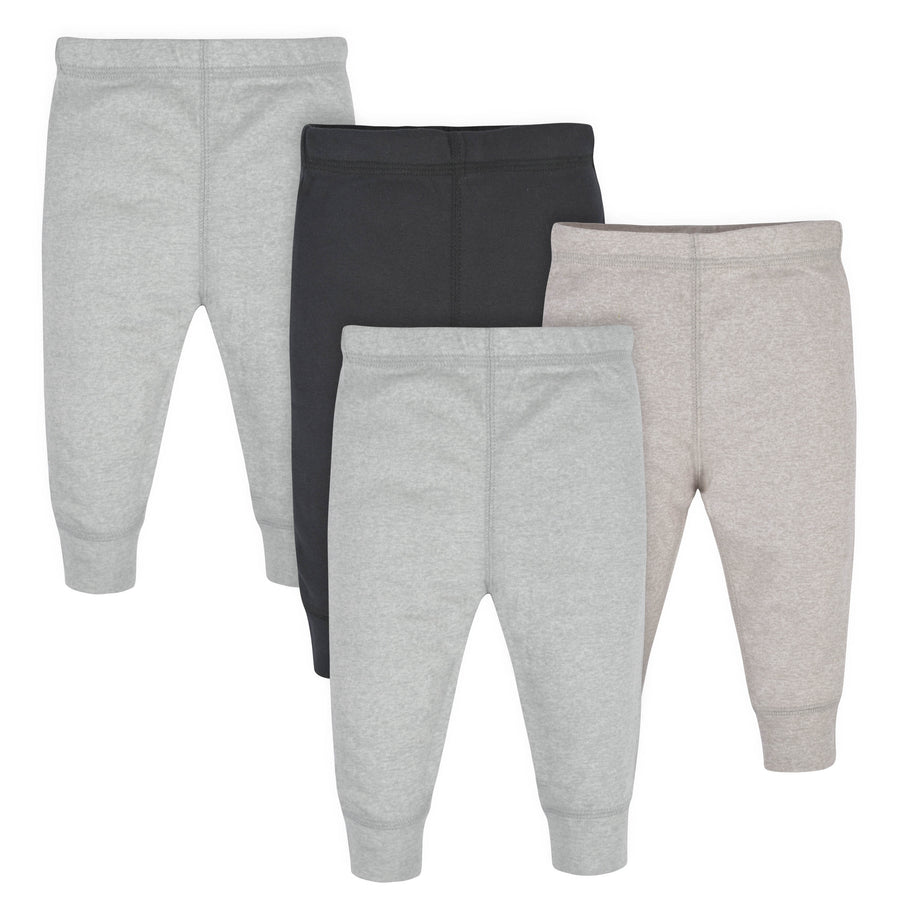 4-Pack Baby Neutral Solid Colors Active Pants