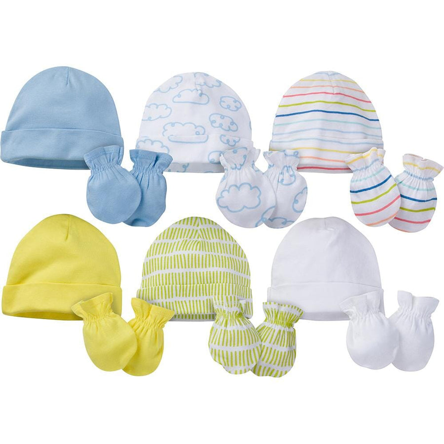 12-Piece Baby Neutral Cap and Mitten Set-Gerber Childrenswear
