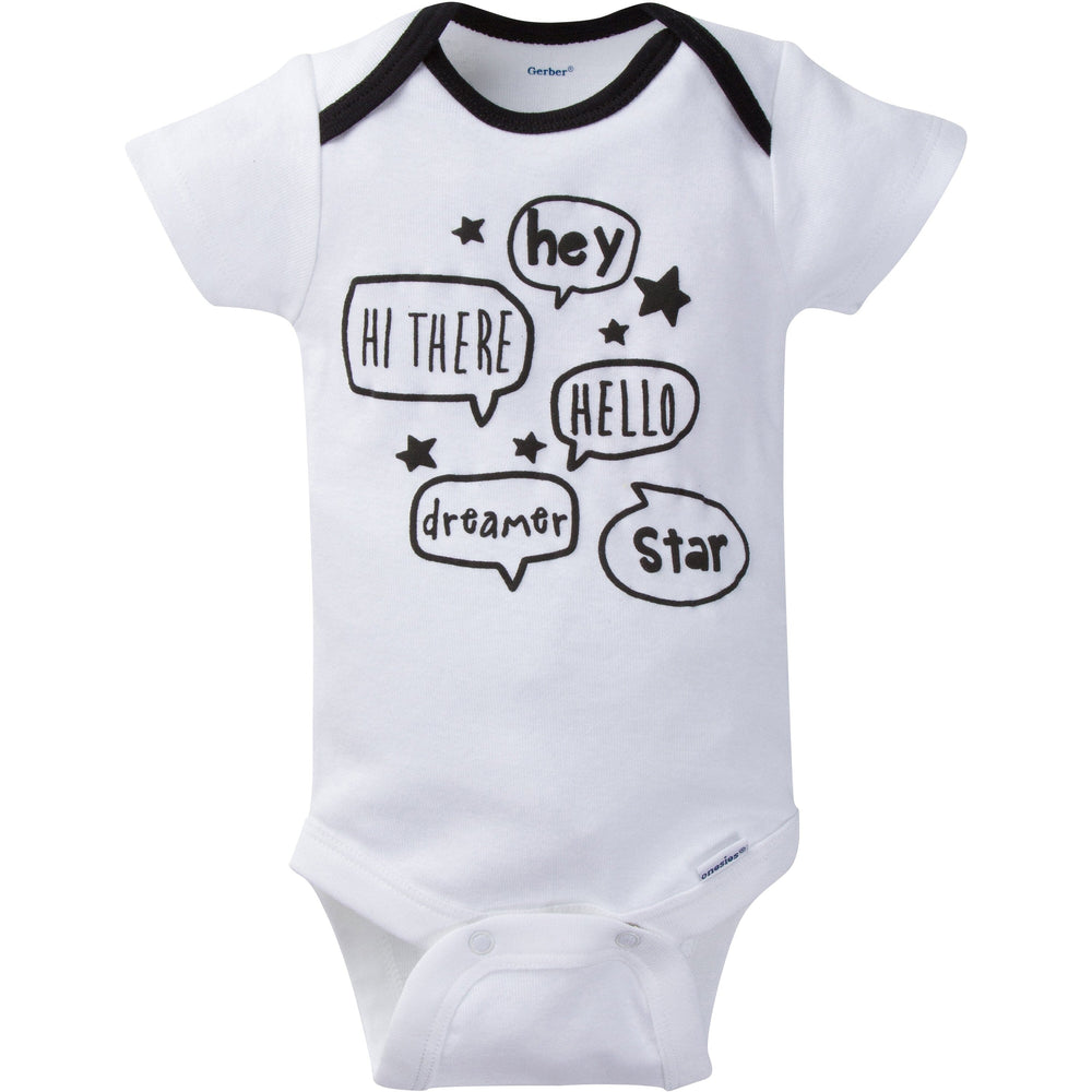 8-Pack Baby Neutral Short Sleeve Stars Onesies® Bodysuits