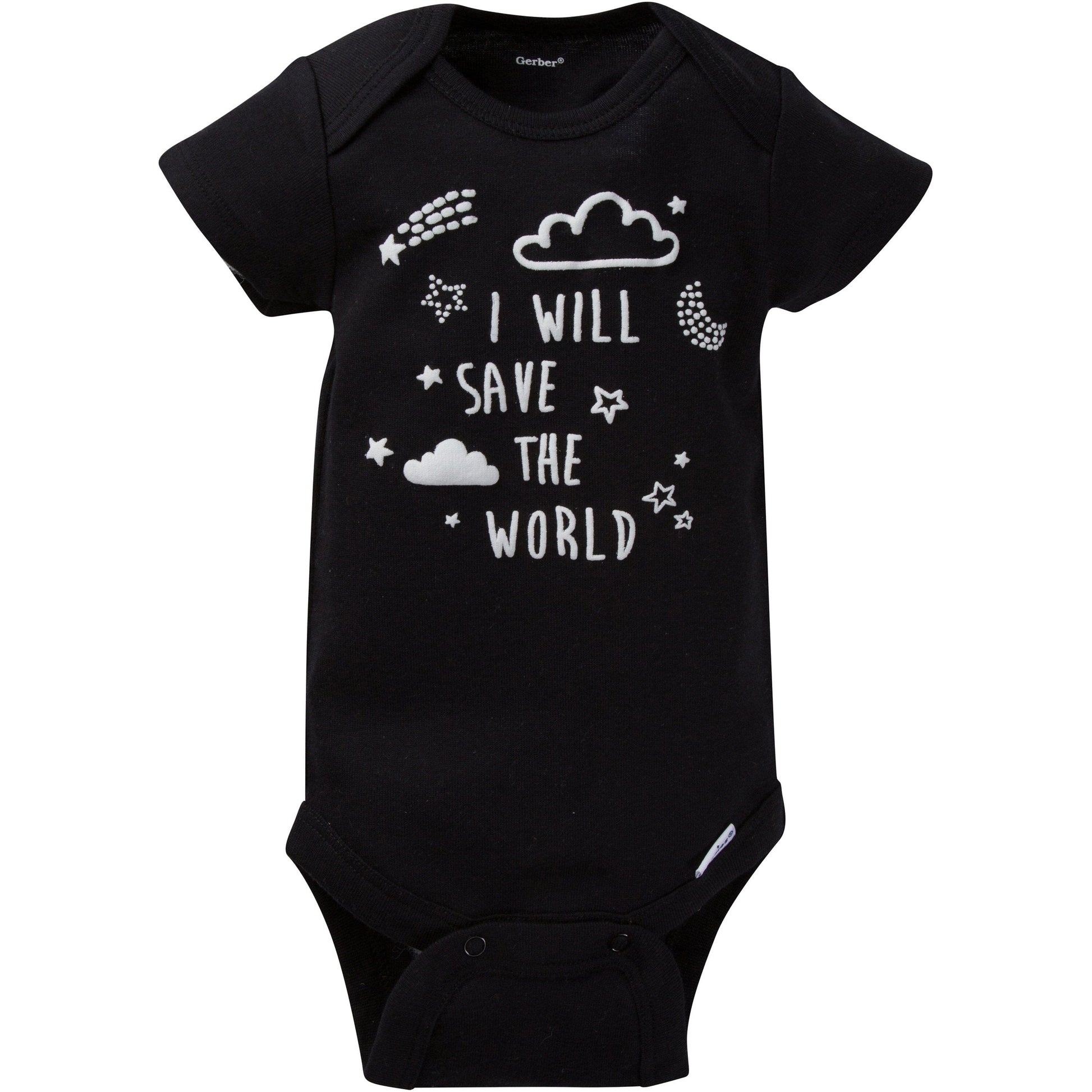 8-Pack Baby Neutral Short Sleeve Stars Onesies® Bodysuits