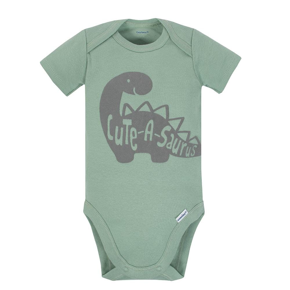 3-Piece Baby Boys Dino Bodysuit, Pants & Cap Set-Gerber Childrenswear