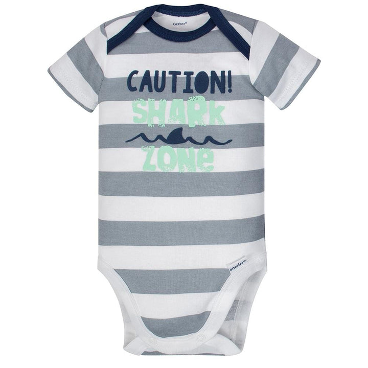4-Piece Baby Boys Shark Onesies® Bodysuit, Shirt, Pants and Short Set-Gerber Childrenswear
