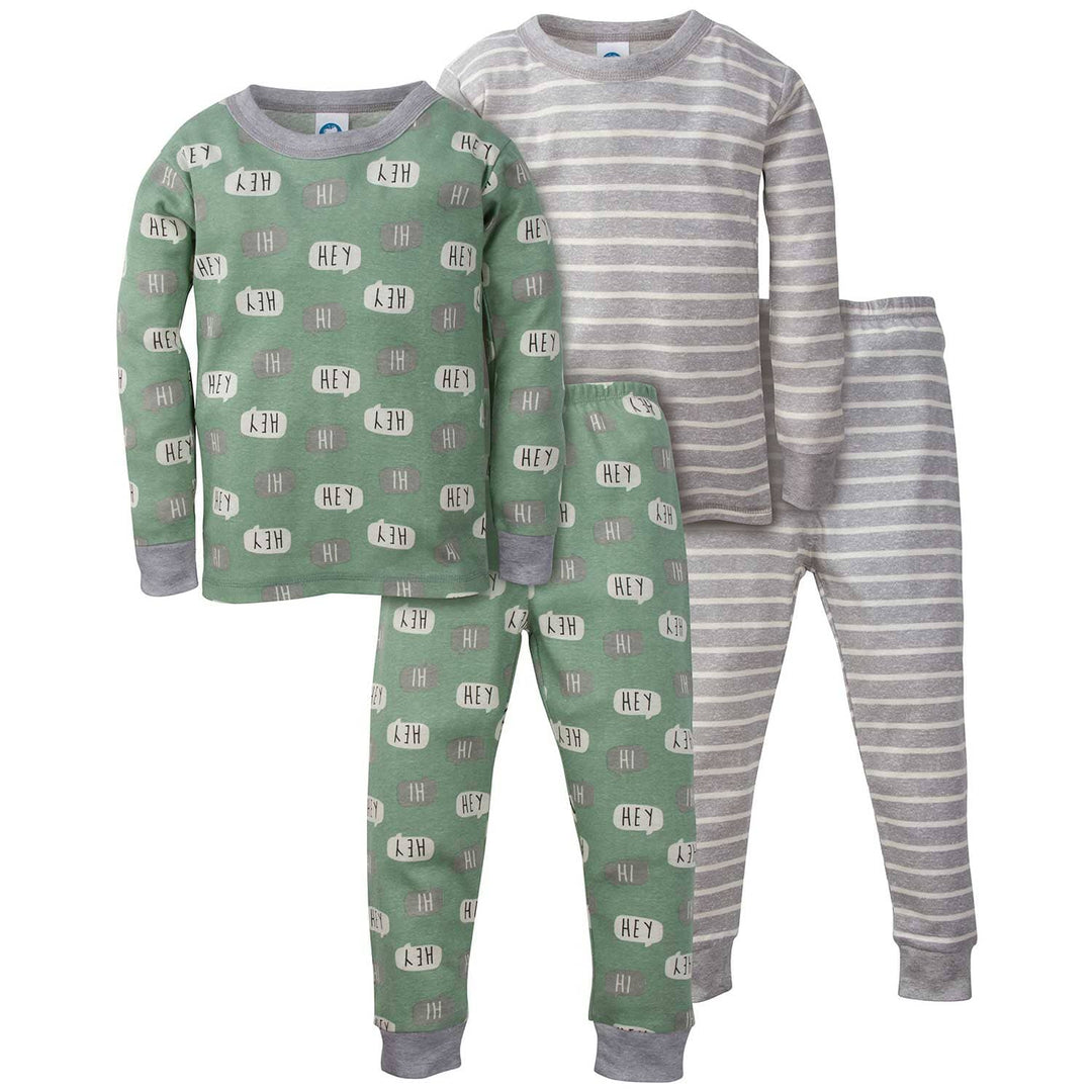 4-Piece Boys Organic Pajama Set-Gerber Childrenswear