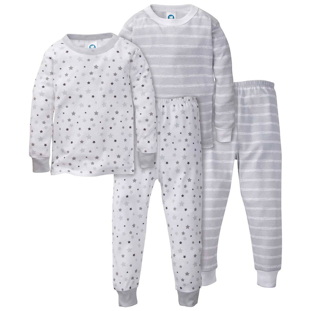 Toddler Boys 4-Piece Organic Stars Pajama Set-Gerber Childrenswear