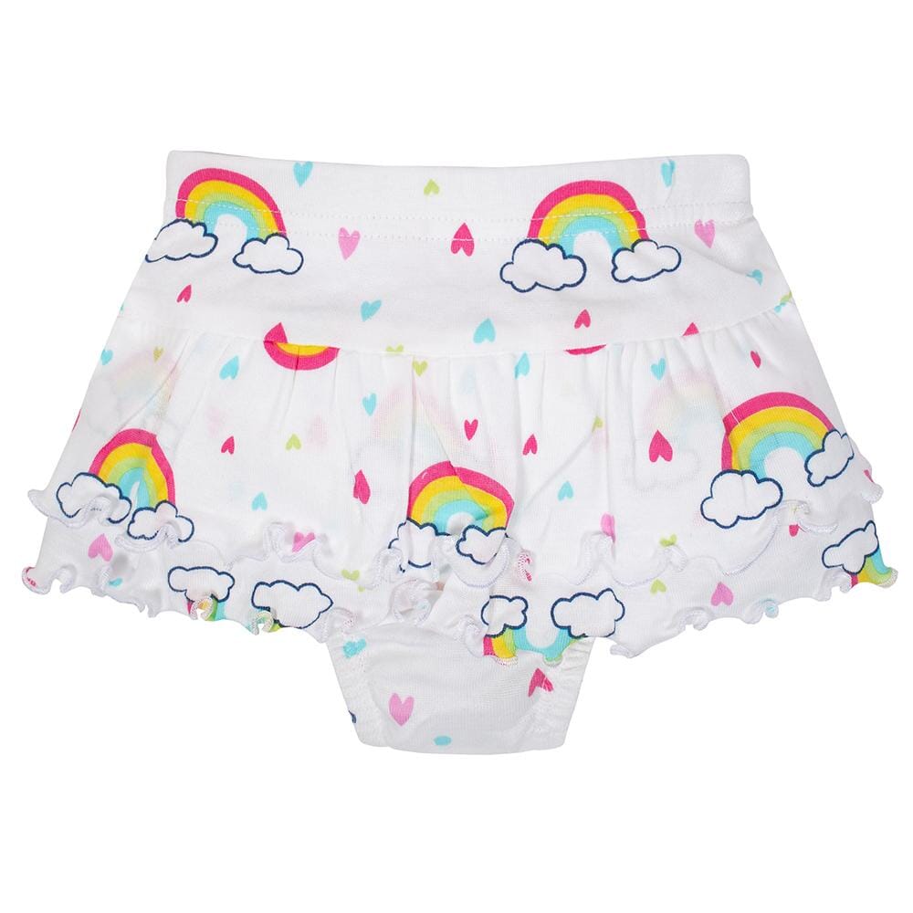 4-Piece Baby Girls Rainbow Onesies® Bodysuit, Shirt, Pants & Skort Set-Gerber Childrenswear