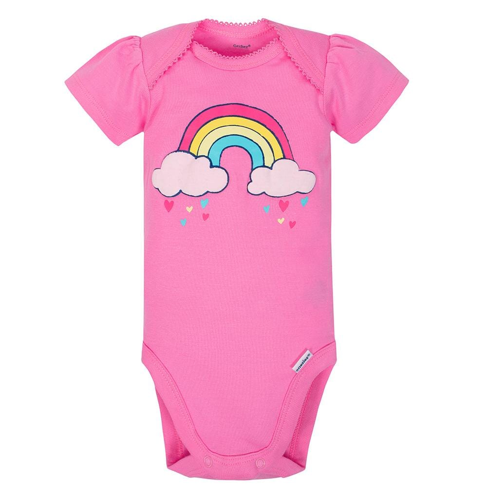 4-Piece Baby Girls Rainbow Onesies® Bodysuit, Shirt, Pants & Skort Set-Gerber Childrenswear