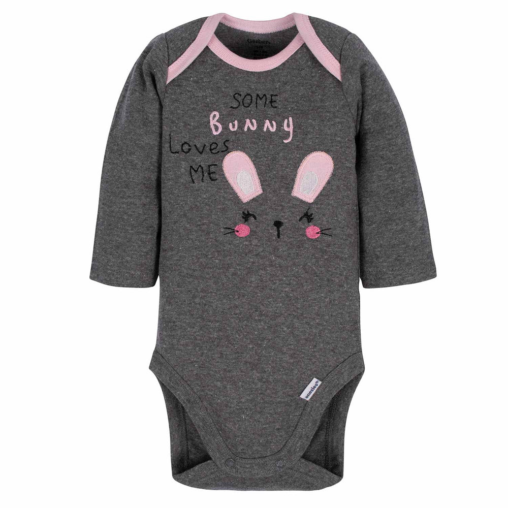 3-Piece Baby Girls Bunny Bodysuit, Pant, & Cap Set-Gerber Childrenswear