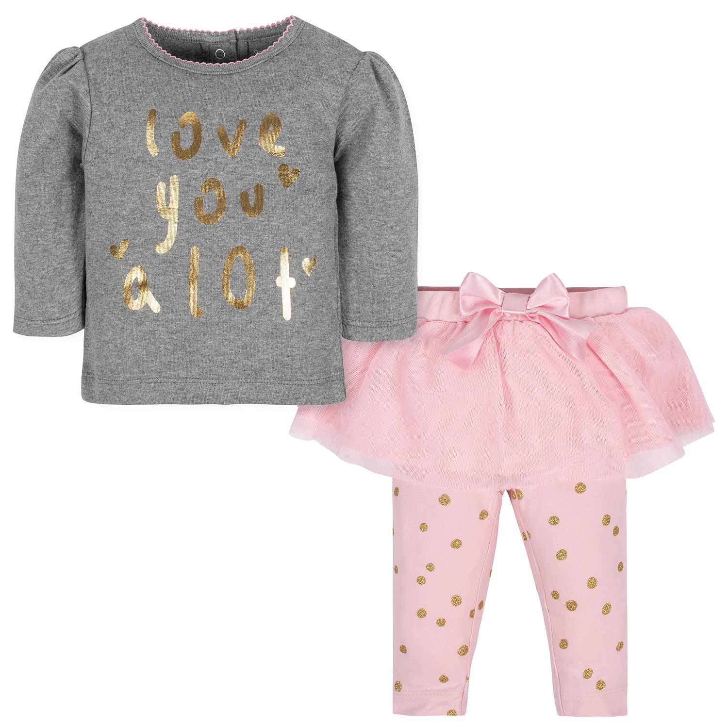 Gerber® 2-Piece Baby Girls Love Shirt and Tutu Legging Set – Gerber ...