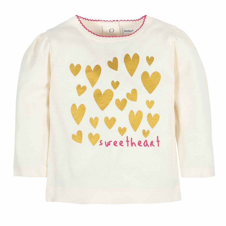 Gerber® 2-Piece Baby Girls Sweetheart Shirt and Tutu Legging Set-Gerber Childrenswear