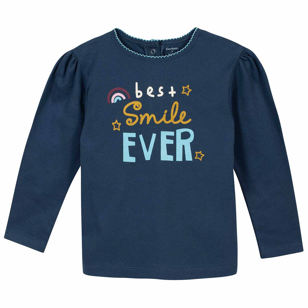 Gerber® 2-Piece Toddler Girls Smile Shirt and Tutu Legging Set-Gerber Childrenswear