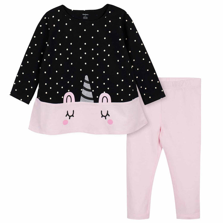2-Piece Toddler Girls Unicorn Tunic and Legging Set-Gerber Childrenswear