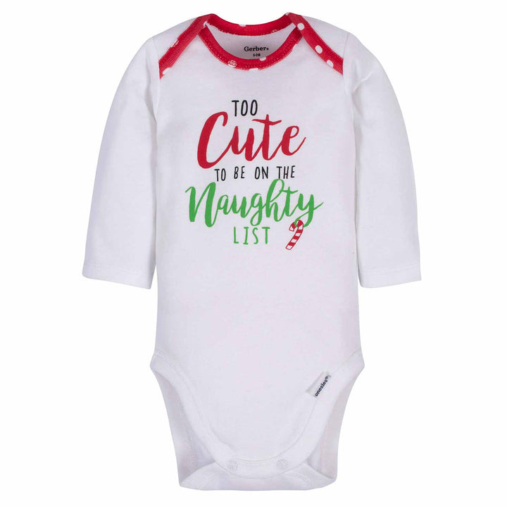 3-Piece Baby Girls Cute Holiday Bodysuit, Pant, & Cap Set-Gerber Childrenswear