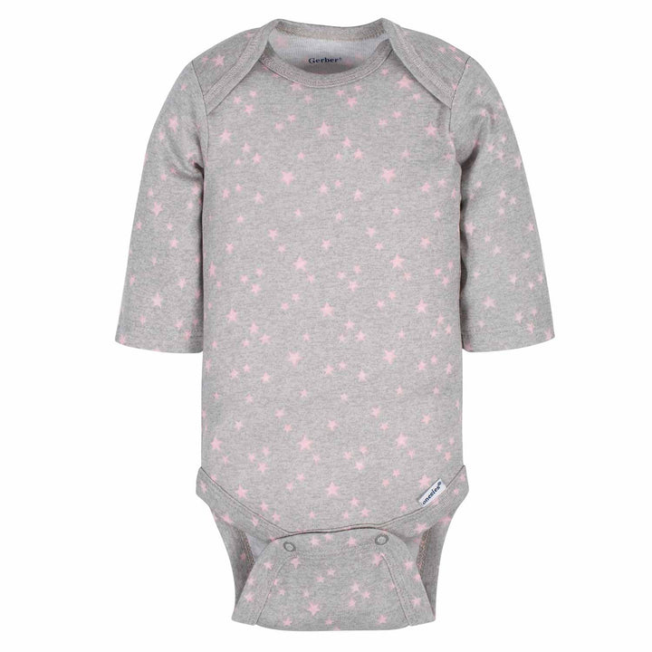3-Pack Baby Girls Cozy Winter Long Sleeve Onesies® Bodysuits-Gerber Childrenswear
