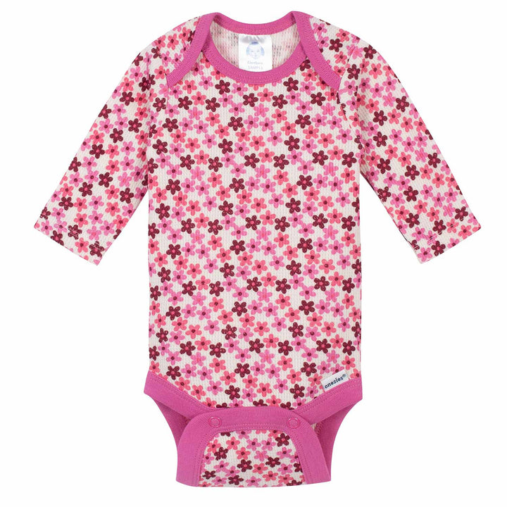 3-Pack Baby Girls Fox Thermal Long Sleeve Onesies® Bodysuits-Gerber Childrenswear
