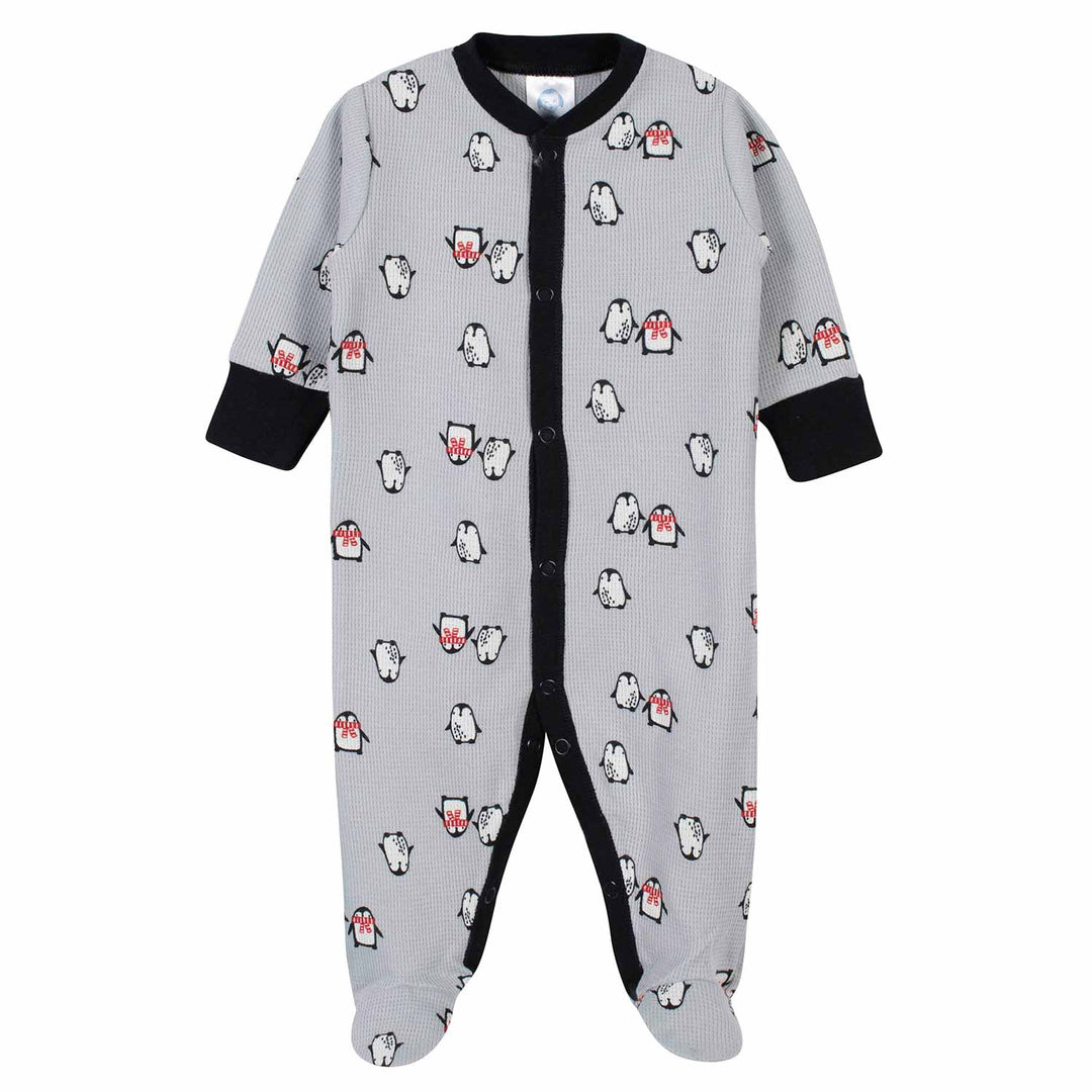 Gerber® 2-Pack Baby Boys Penguin Thermal Sleep N' Plays-Gerber Childrenswear