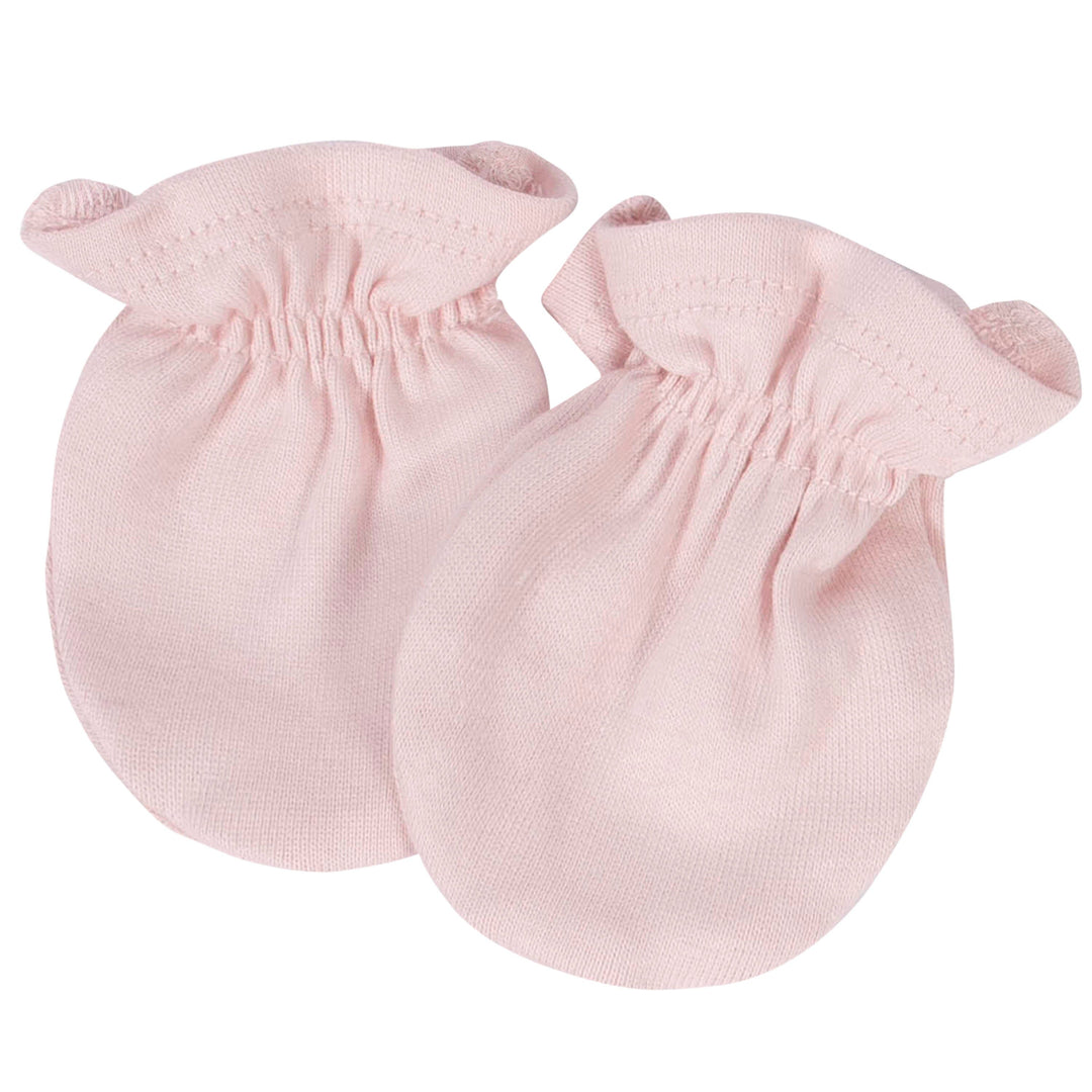 6-Piece Baby Girls Bunny Coveralls and Mittens Set