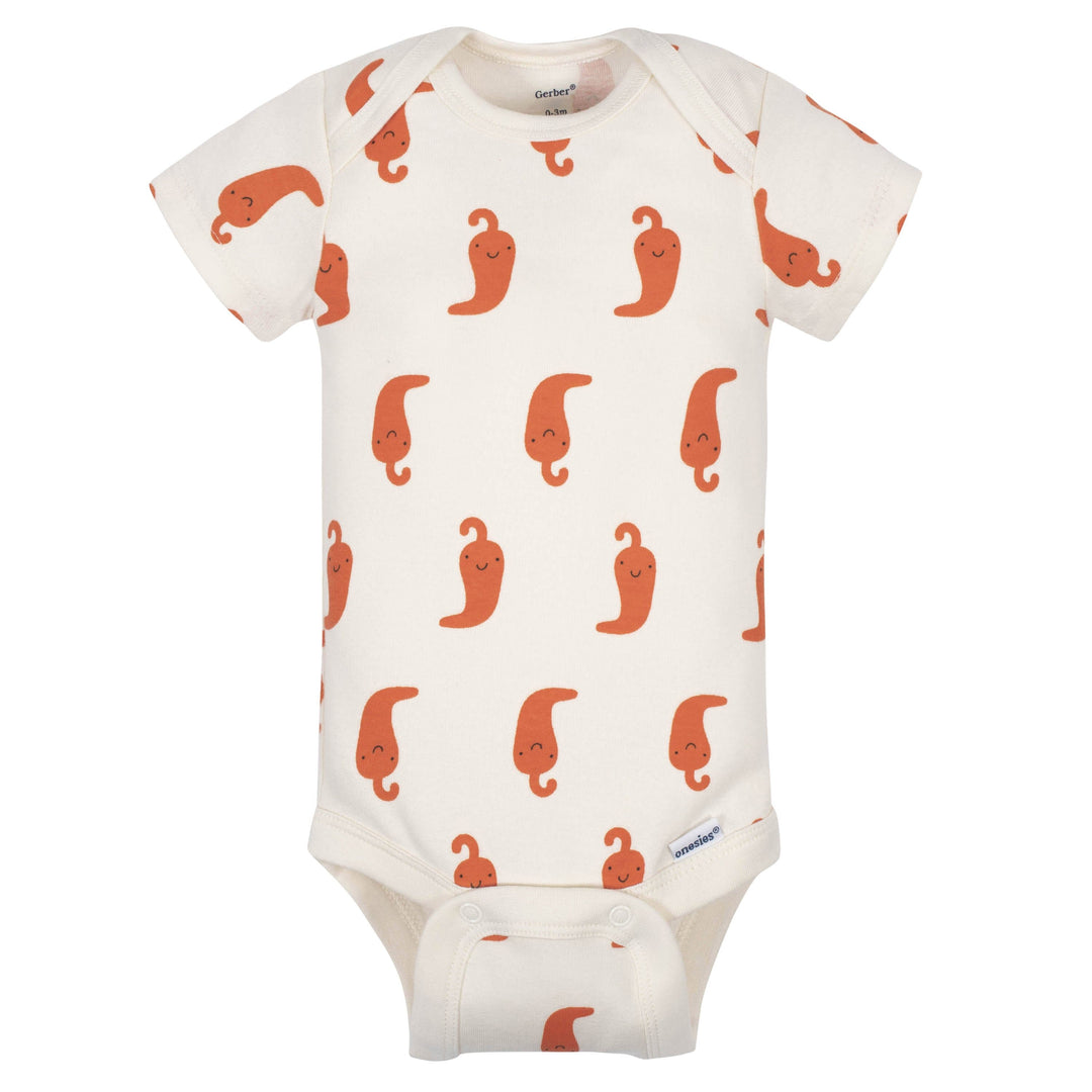 3-Pack Baby Taco Short Sleeve Onesies® Bodysuits-Gerber Childrenswear