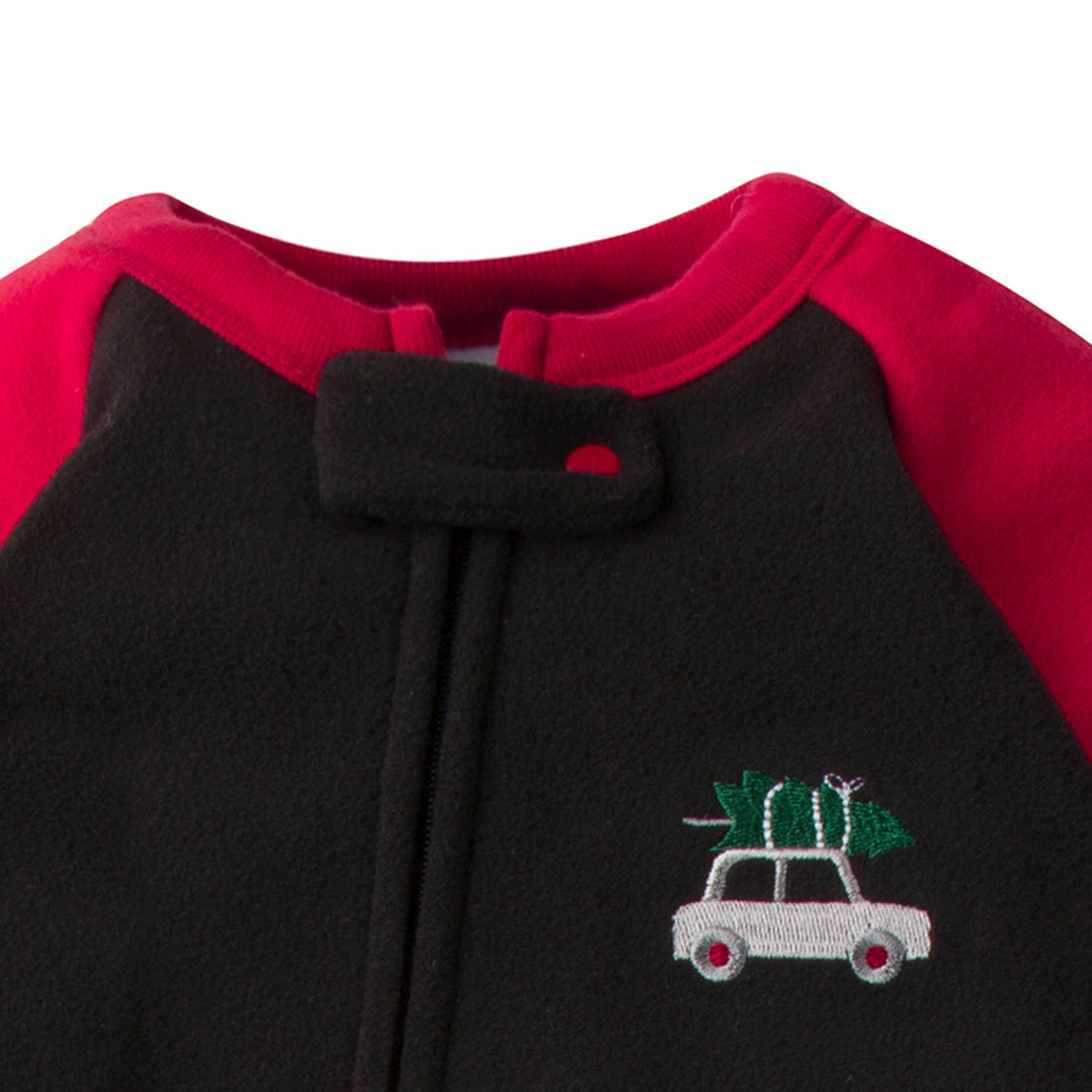 4-Pack Baby & Toddler Boys Fire Trucks & Plaid Fleece Pajamas