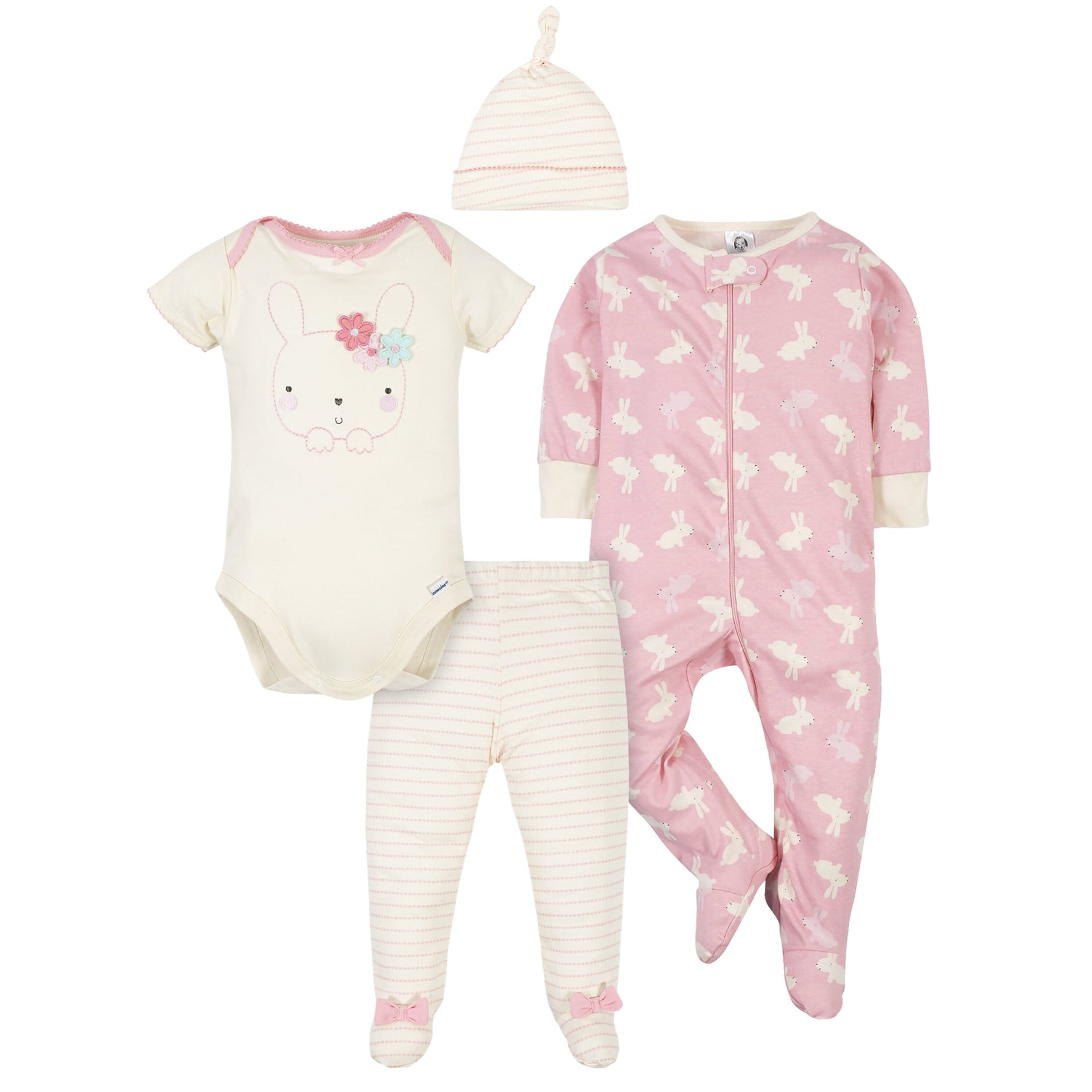 4-Piece Organic Baby Girls Bunny Gift Set – Gerber Childrenswear