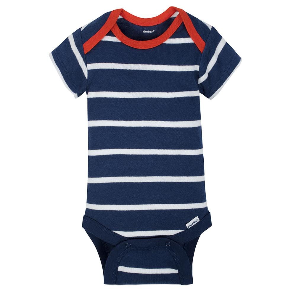 4-Pack Boys Sailing Short Sleeve Onesies® Bodysuits-Gerber Childrenswear