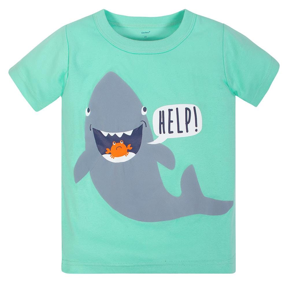 4-Piece Toddler Boys Shark Shirts, Shorts & Pants Set-Gerber Childrenswear