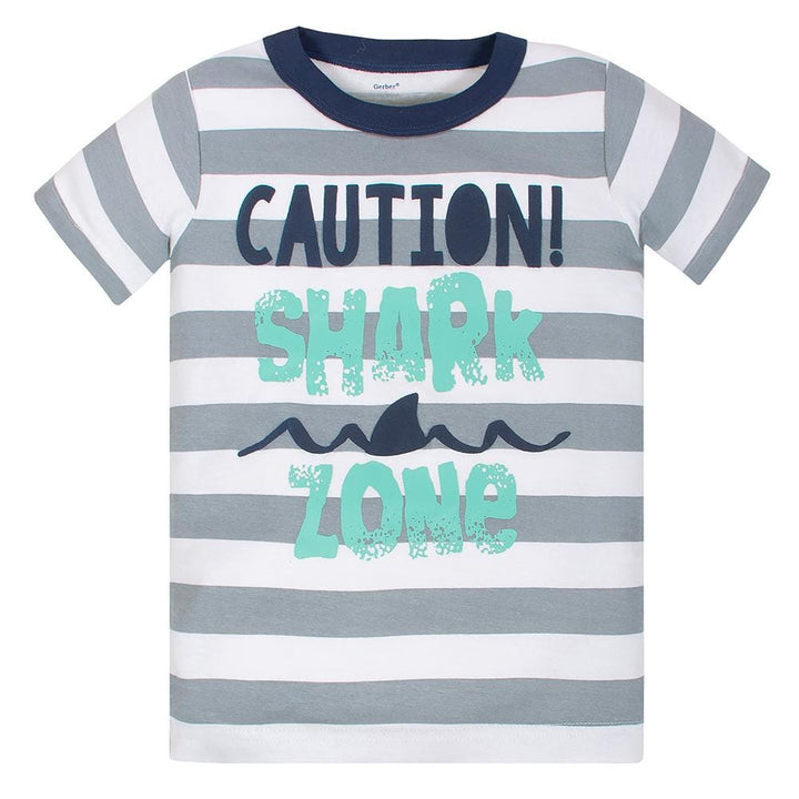 4-Piece Toddler Boys Shark Shirts, Shorts & Pants Set-Gerber Childrenswear
