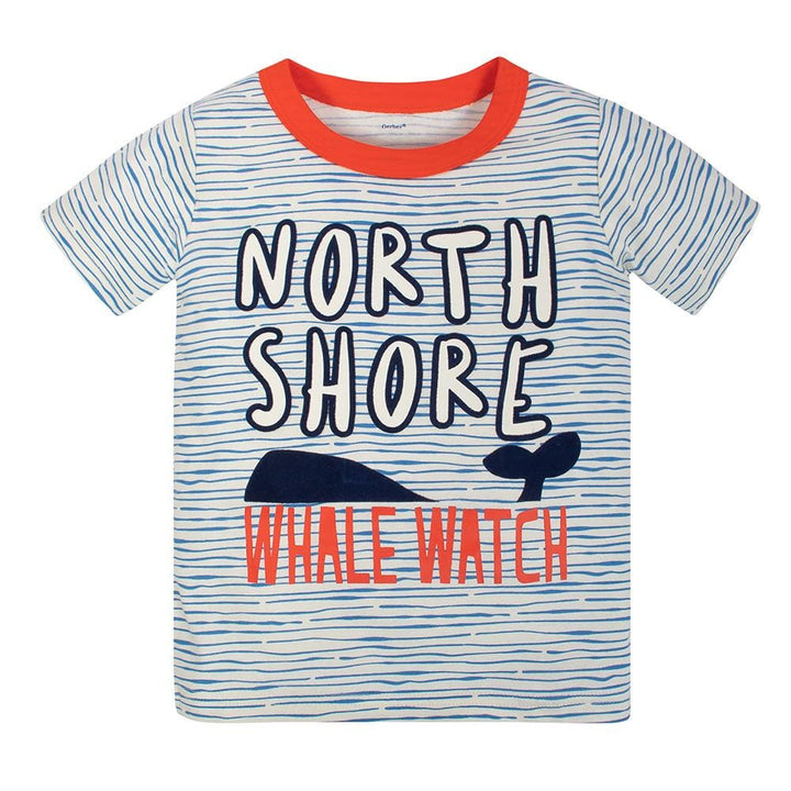 4-Piece Toddler Boys Whale Shirts, Shorts & Pants Set-Gerber Childrenswear