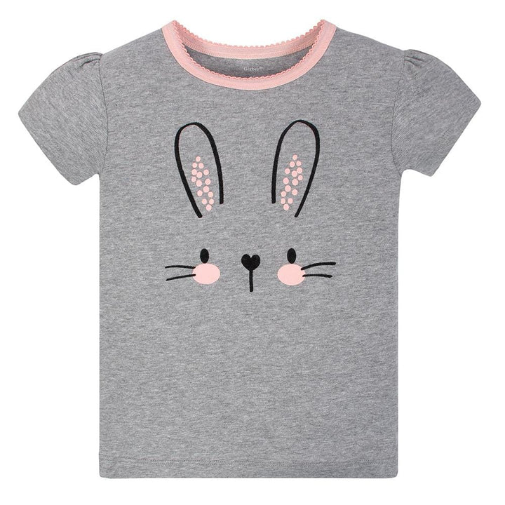 4-Piece Toddler Girls Bunny Shirts, Pant & Skort Set-Gerber Childrenswear