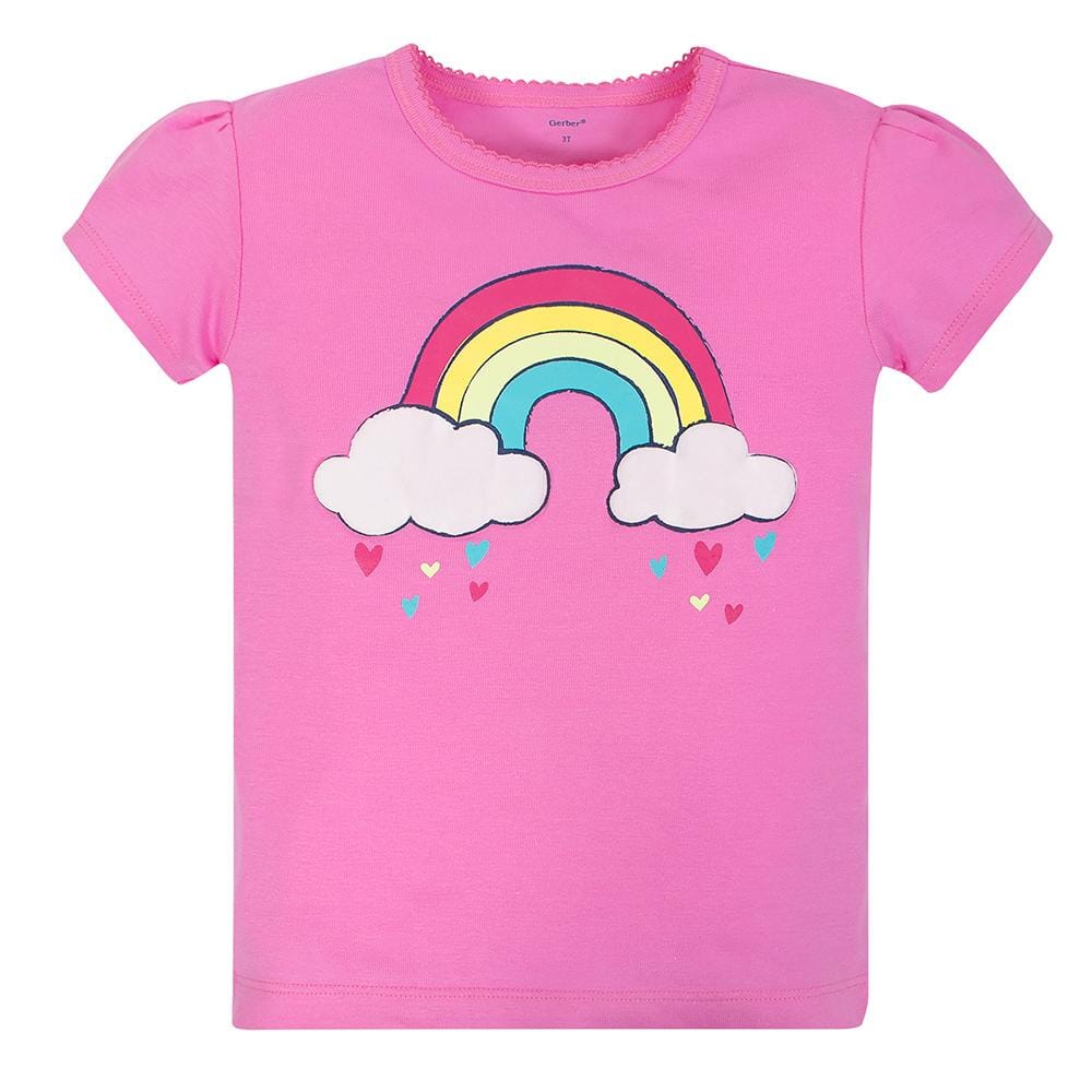 4-Piece Toddler Girls Rainbow Shirts, Pant & Skort Set – Gerber ...