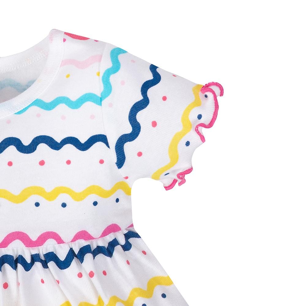 3-Piece Infant & Toddler Girls Doodles Dress, Diaper Cover & Headband Set-Gerber Childrenswear