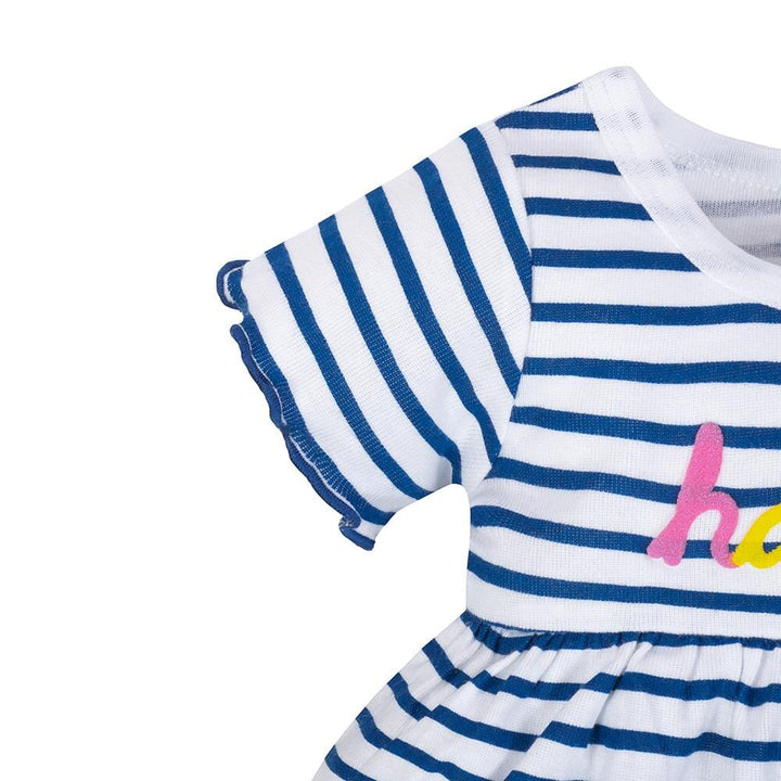 3-Piece Infant & Toddler Girls Happy Dress, Diaper Cover & Headband Set-Gerber Childrenswear