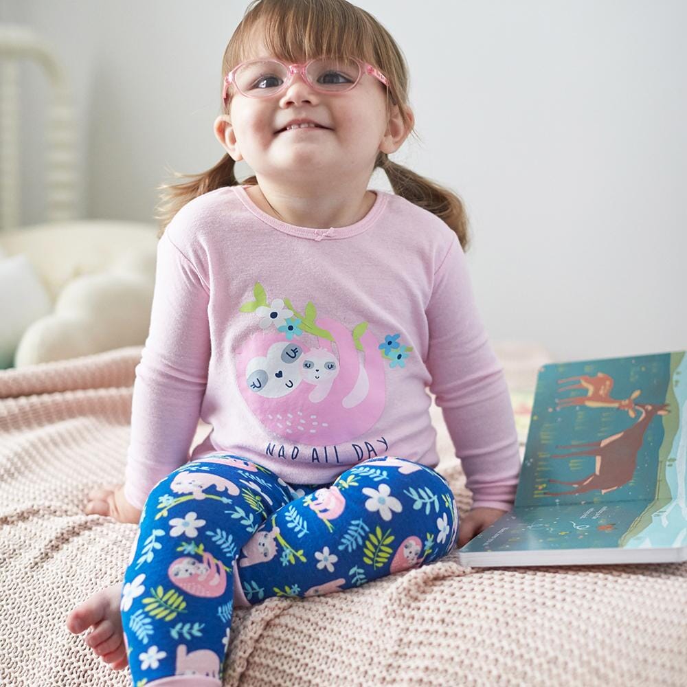 4-Piece Infant & Toddler Girls Sloths Snug Fit Pajama Set-Gerber Childrenswear