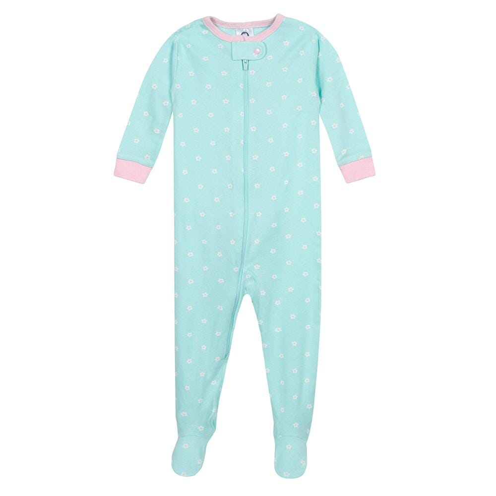 Gerber® 2-Pack Baby Girls Bunny Snug Fit Footed Pajamas-Gerber Childrenswear