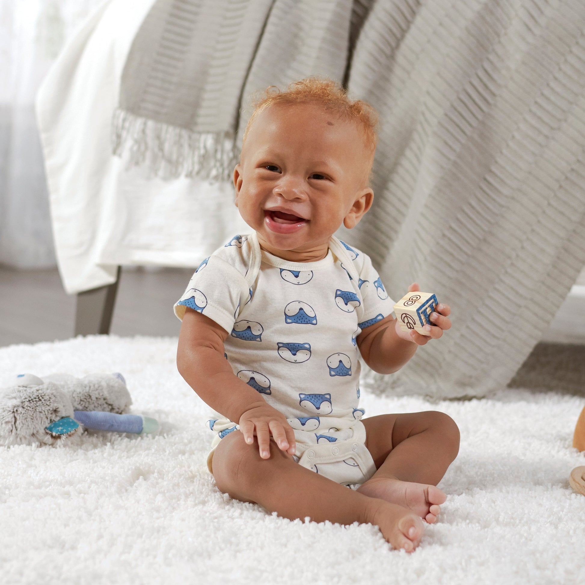 Gerber® 8-pack Baby Boys' Fox Short Sleeve Onesies® Bodysuits