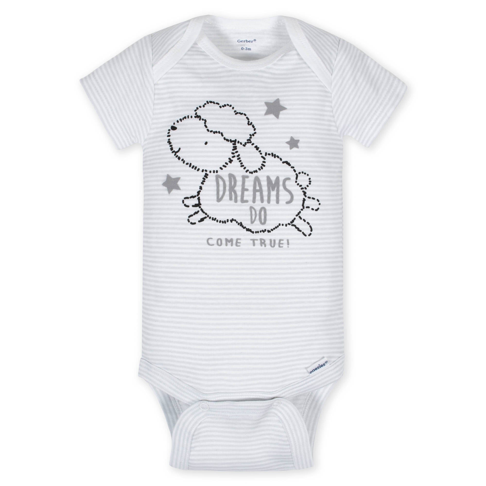8-pack Baby Neutral Sheep Short Sleeve Onesies® Bodysuits