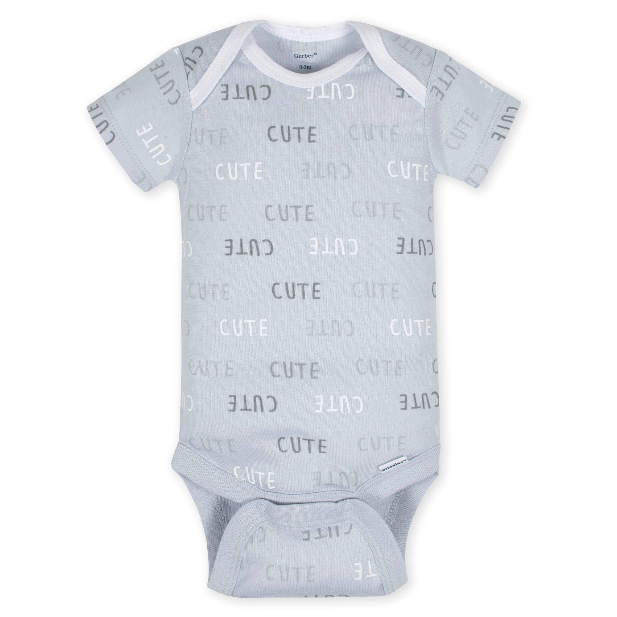 5-Pack Baby Neutral Lamb Short Sleeve Onesies® Bodysuits-Gerber Childrenswear