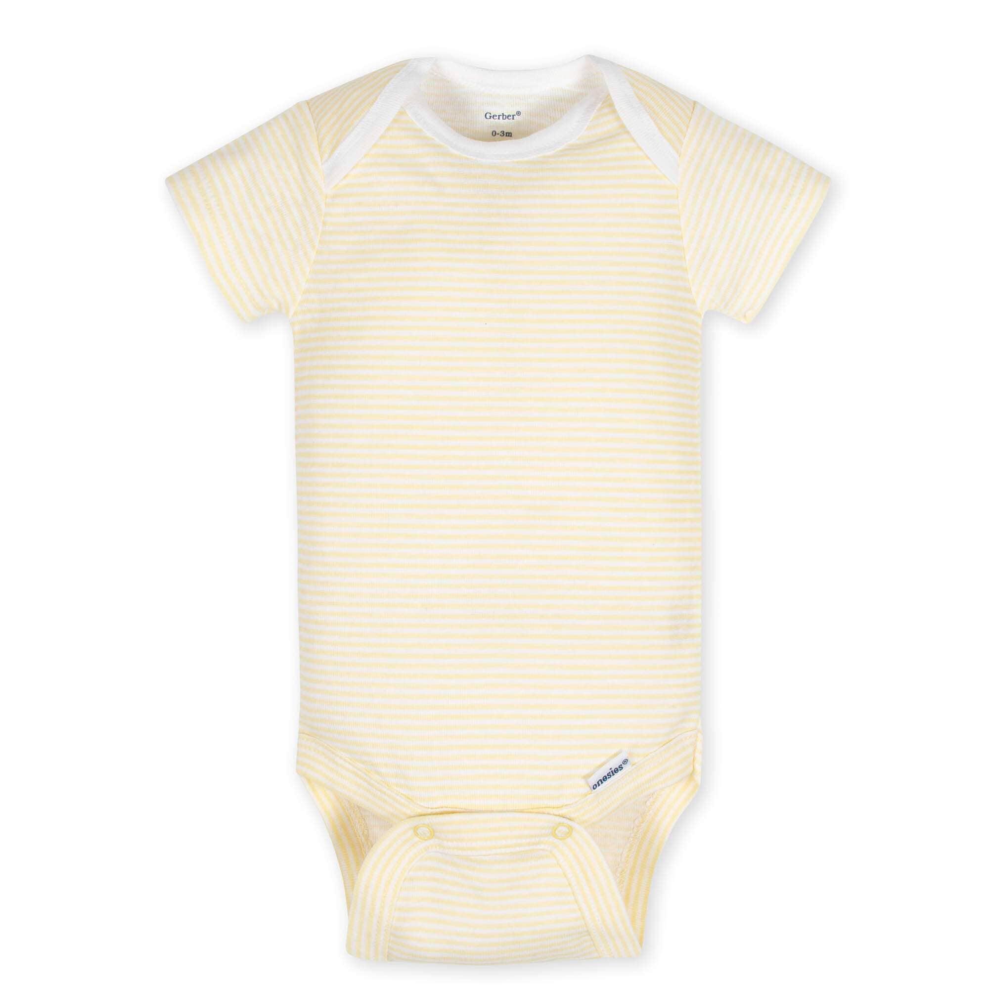 5-Pack Baby Neutral Lamb Short Sleeve Onesies® Bodysuits-Gerber Childrenswear