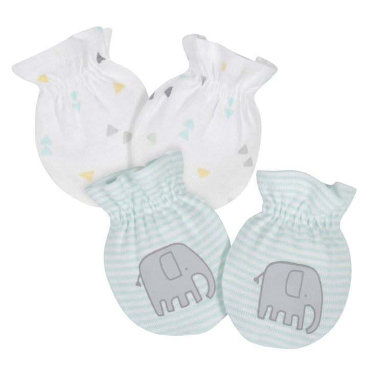 2-Pack Baby Neutral Elephant Mittens-Gerber Childrenswear