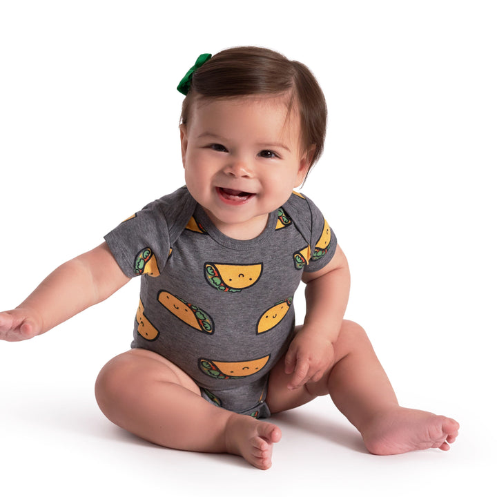 3-Pack Baby Taco Short Sleeve Onesies® Bodysuits