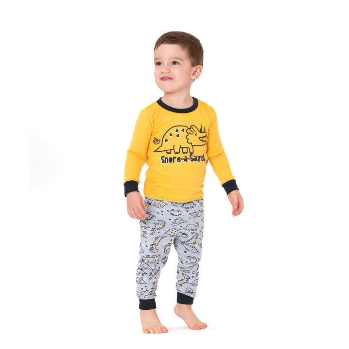 4-Piece Infant & Toddler Boys Dino Snug Fit Cotton Pajamas
