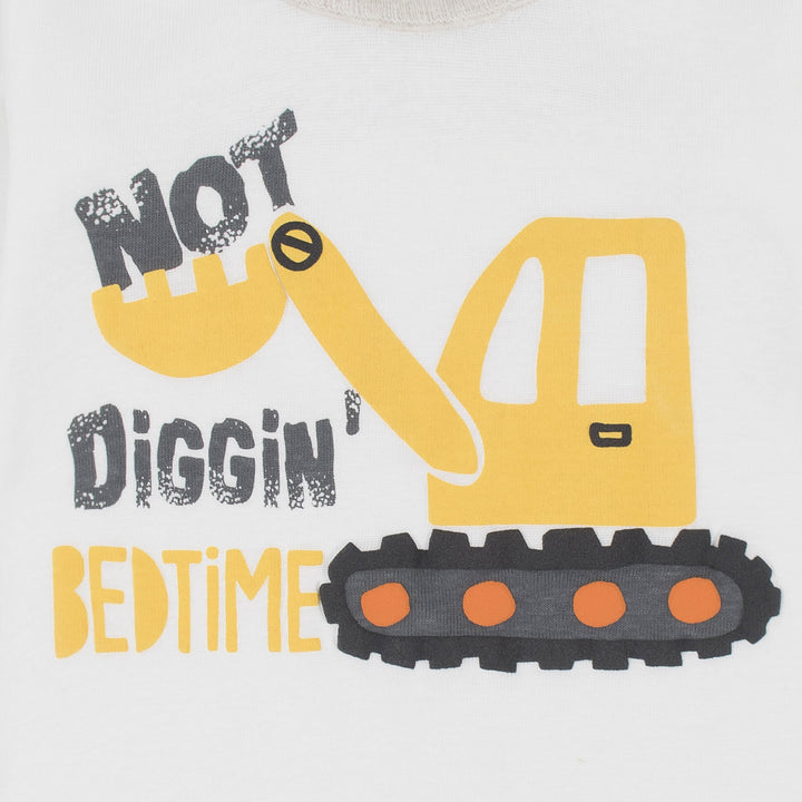 4-Piece Infant & Toddler Boys Construction Trucks Snug Fit Cotton Pajamas