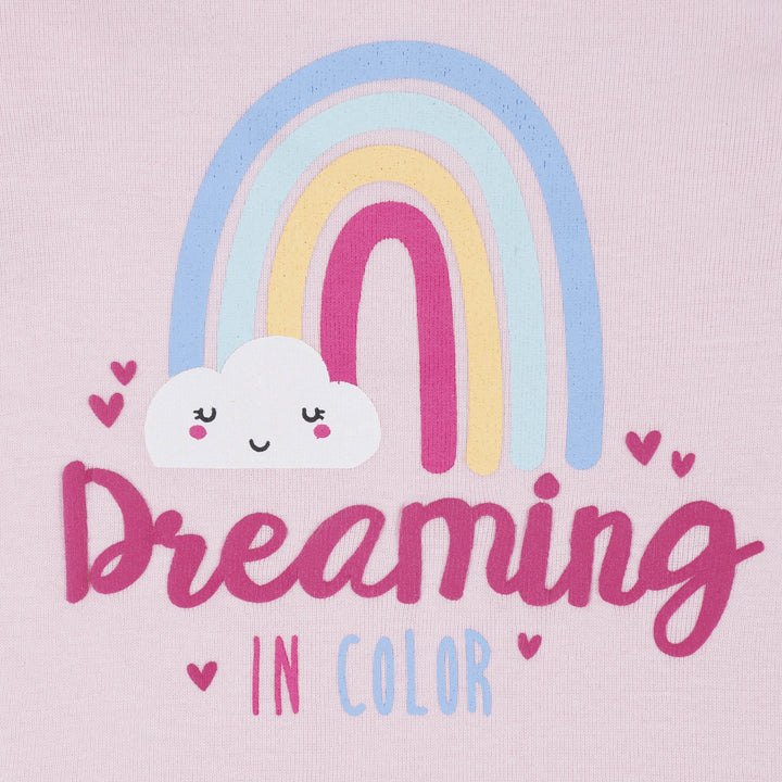 4-Piece Infant & Toddler Girls Rainbows Snug Fit Cotton Pajamas