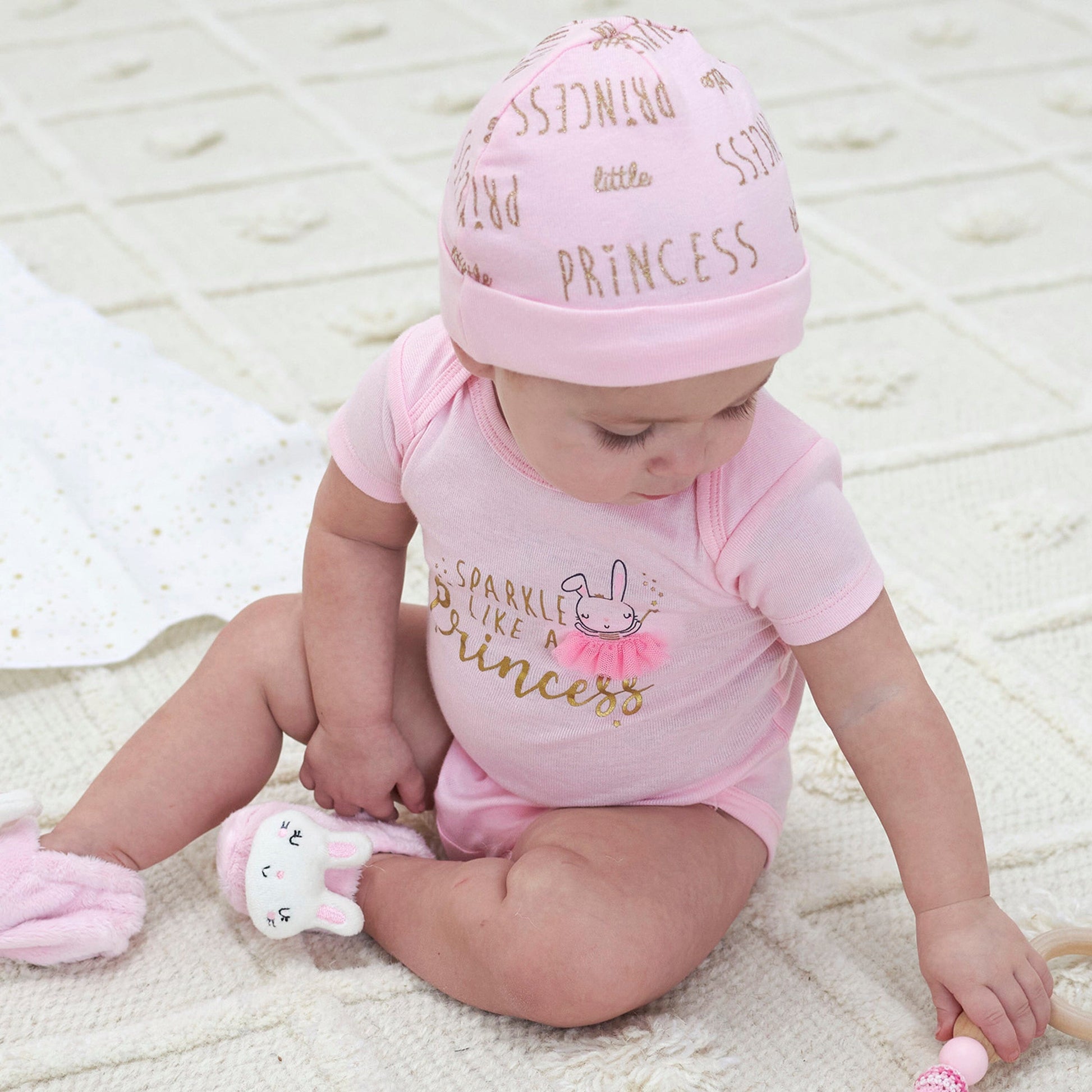 8-Pack Baby Girls Princess Short Sleeve Onesies® Bodysuits