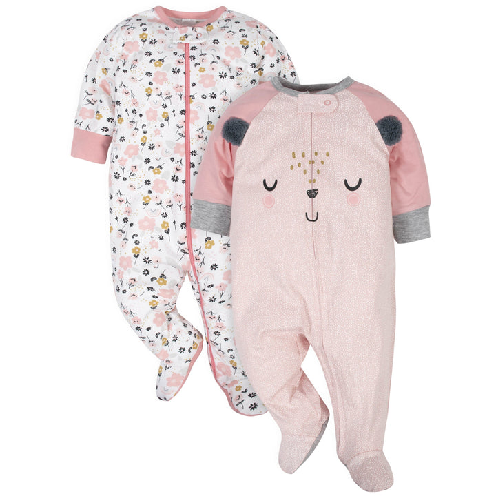 22-Piece Baby Girls Bear Apparel & Accessories Set-Gerber Childrenswear