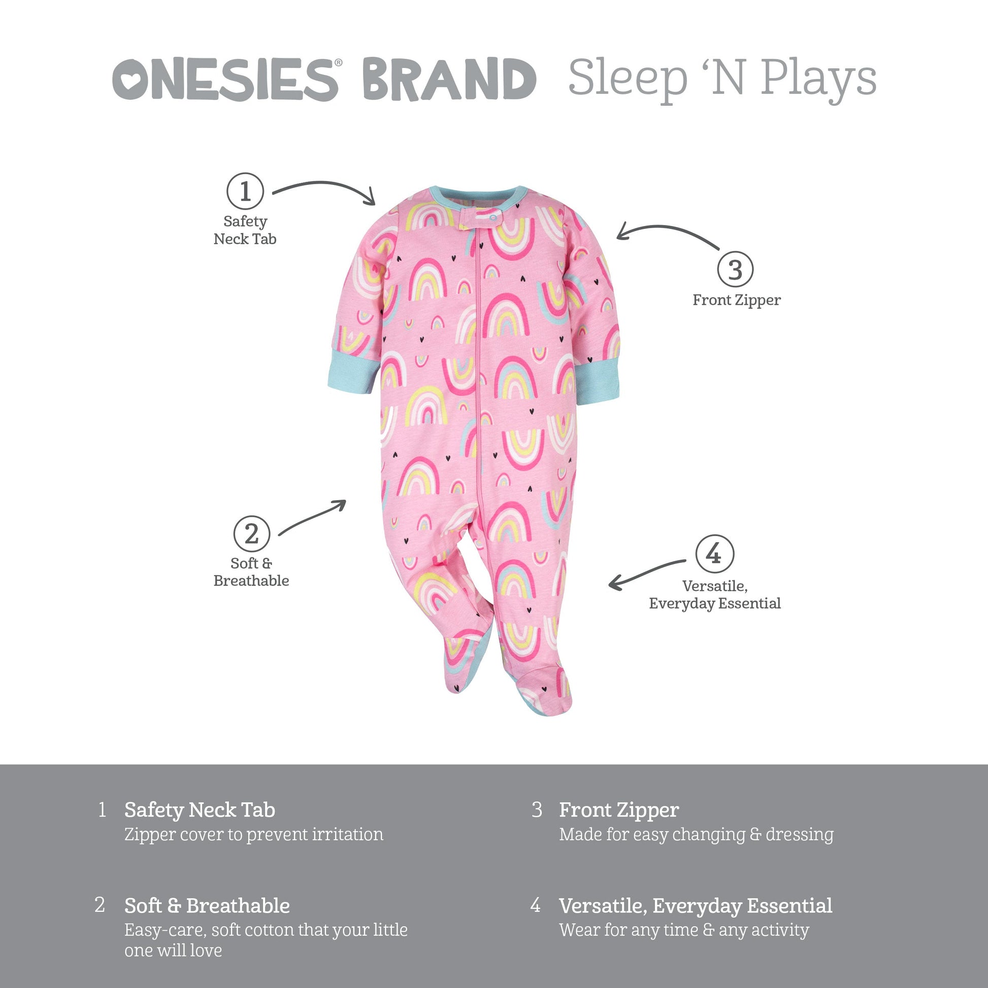 4-Pack Baby Girls Unicorns Sleep N' Plays