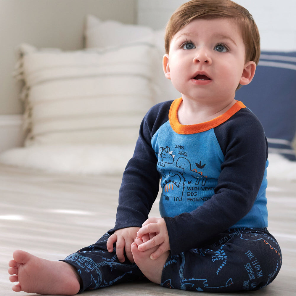 3-Piece Baby Boys Dino-Mite Onesies® Bodysuit, Pant, & Cap Set-Gerber Childrenswear