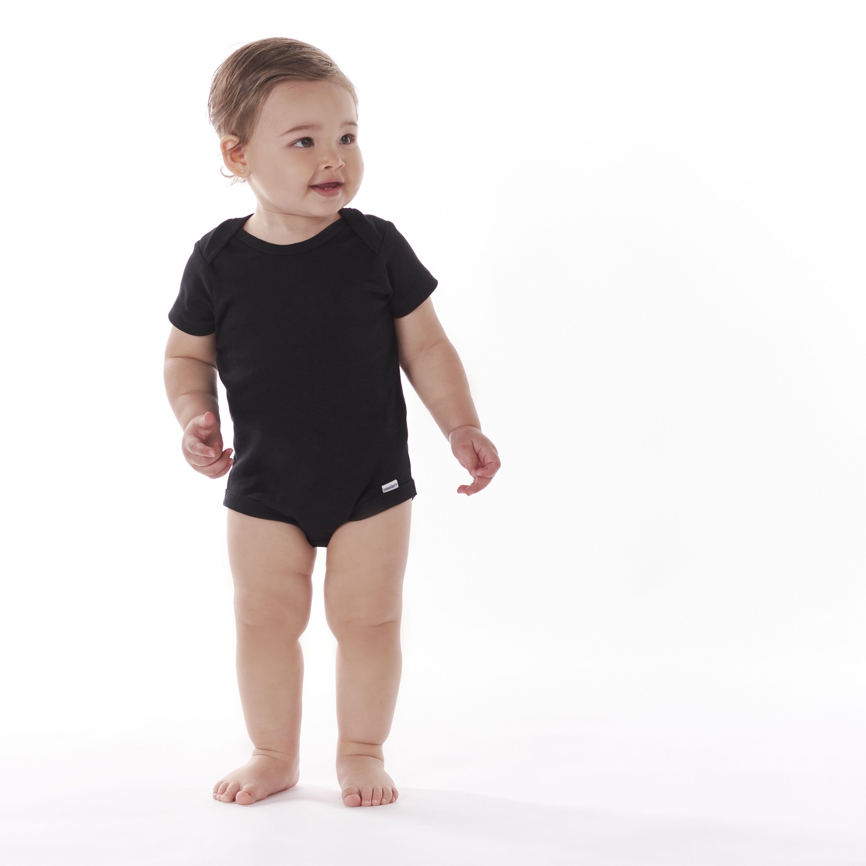 5-Pack Baby Black Premium Onesies® Bodysuits-Gerber Childrenswear