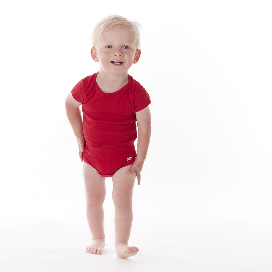 5-Pack Baby Red Onesies® Bodysuits-Gerber Childrenswear
